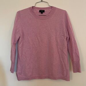 J. Crew Pink 100% Cashmere Crew Sweater